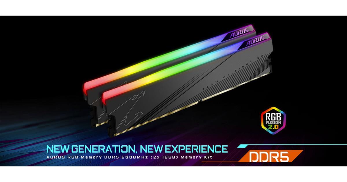 Brighten Your Memory Performance with AORUS RGB DDR5 6000MHz 32GB Memory Kit