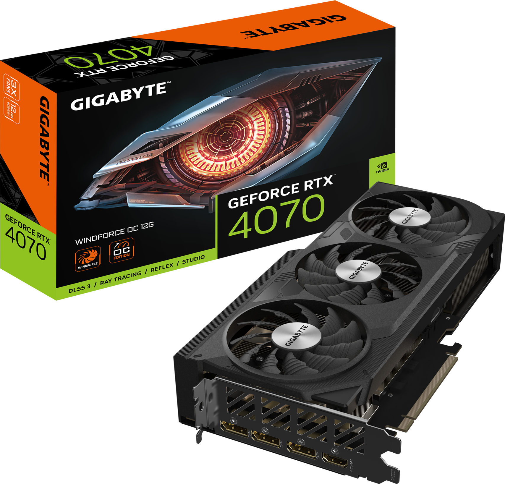 GeForce RTX™ 4070 WINDFORCE OC 12G (Rev. 1.1) Graphics Card