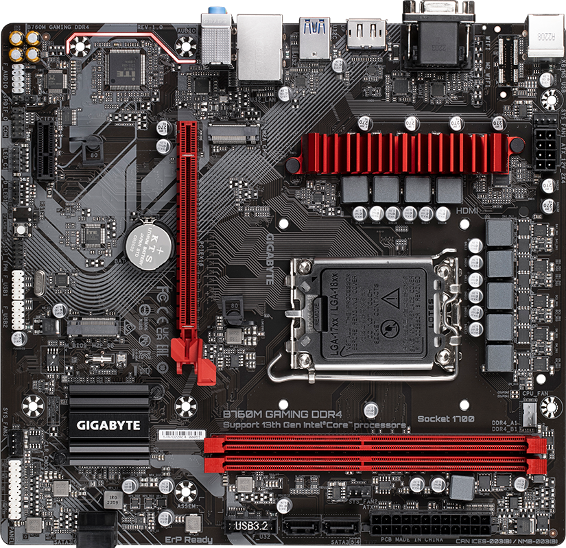 Gigabyte B760M GAMING DDR4 - Carte mère