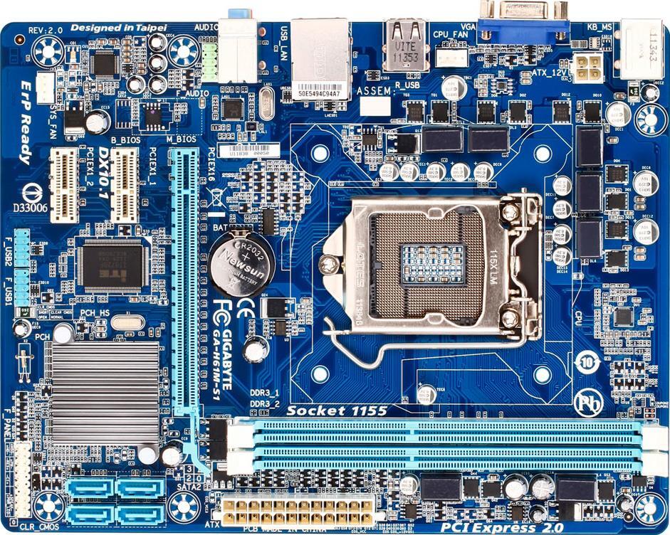 Motherboard - GA-H61M-S1
