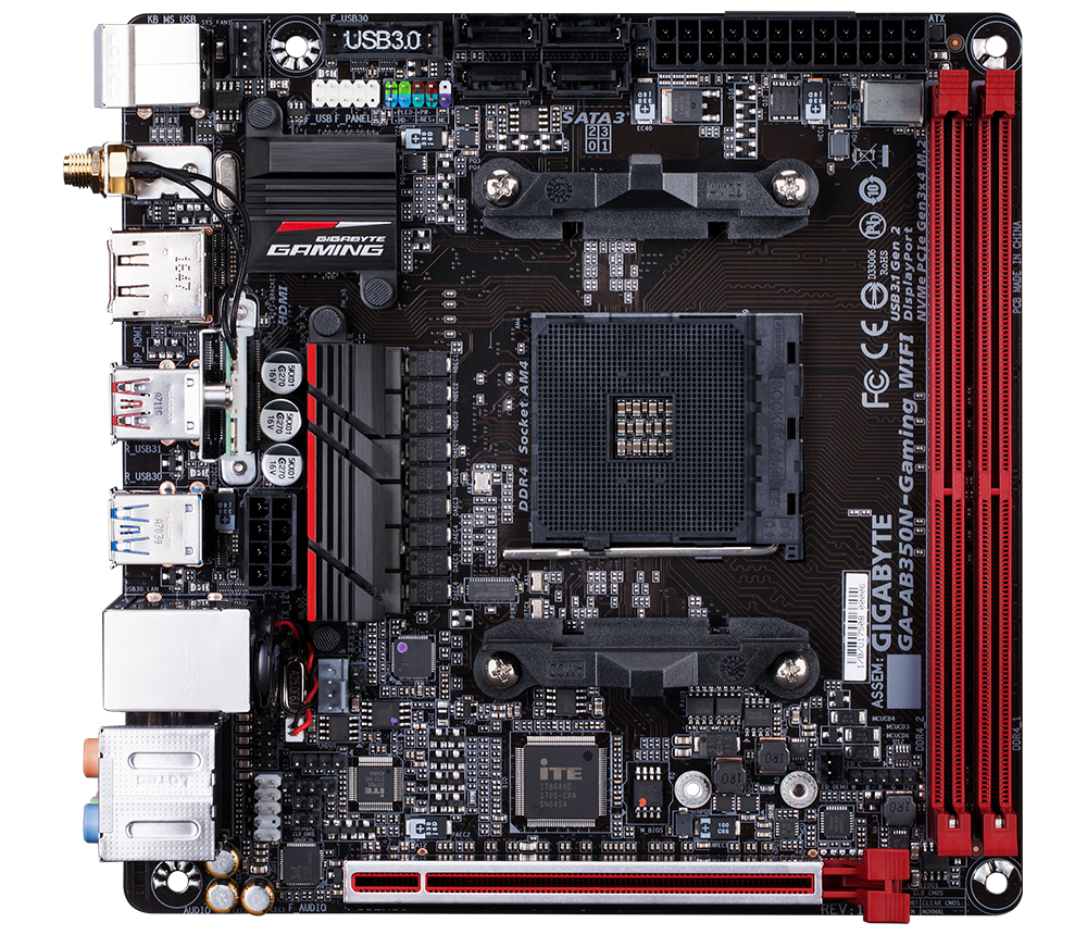 GIGABYTE AMD B350 Socket AM4 Motherboard Pictured