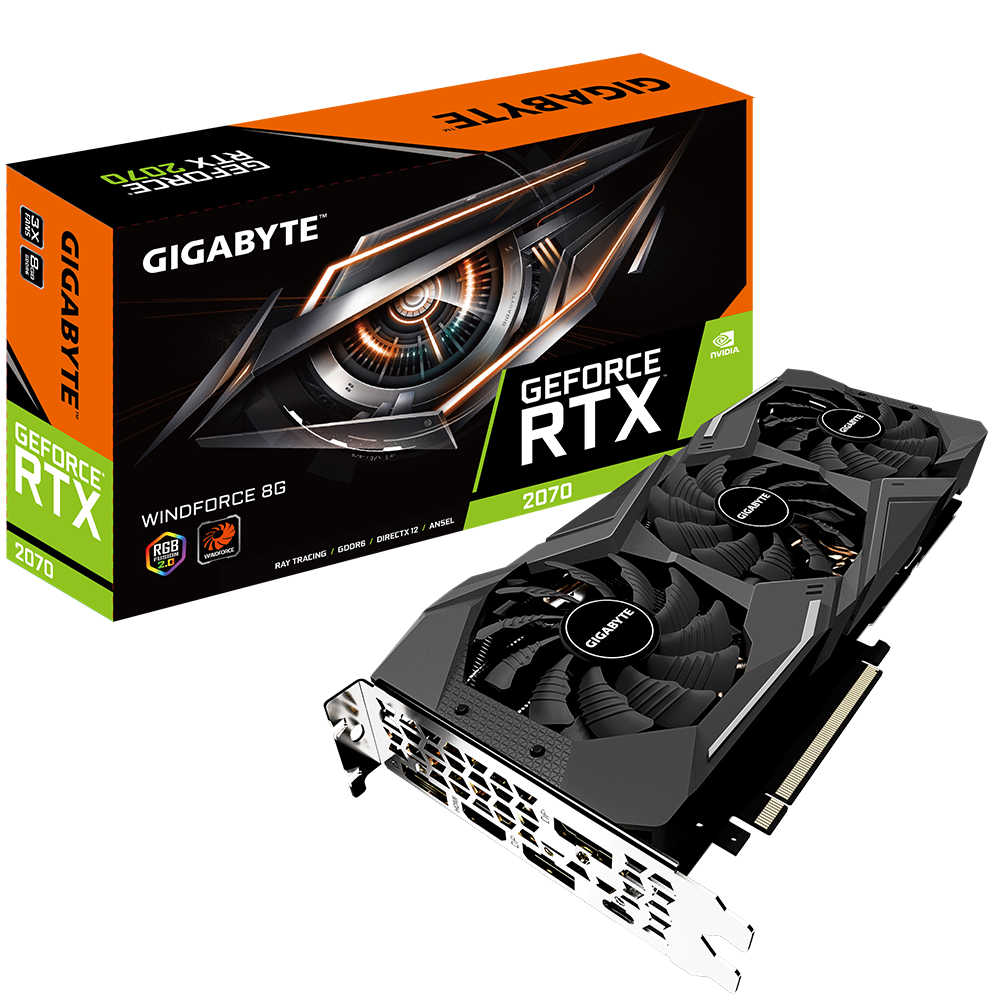 グラフィックボード・グラボ・ビデオカードGIGABYTE RTX2070 WINDFORCE 8G