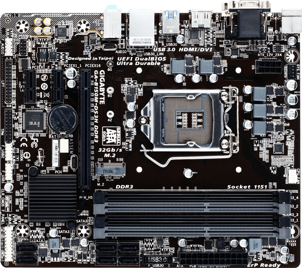 GA-B150M-DS3H DDR3 (Rev. 1.0) マザーボード - GIGABYTE Japan