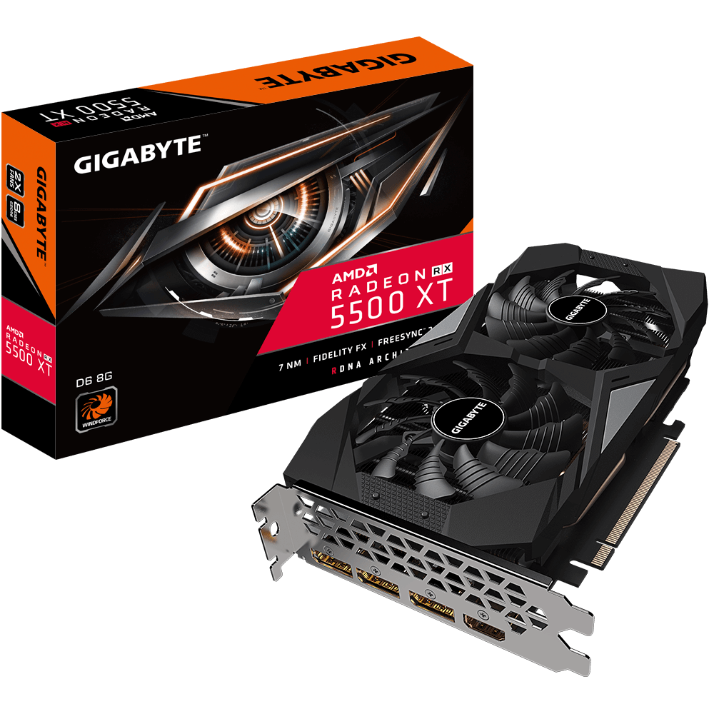 Radeon RX 5500 XT D6 8G AORUS GIGABYTE Espa a