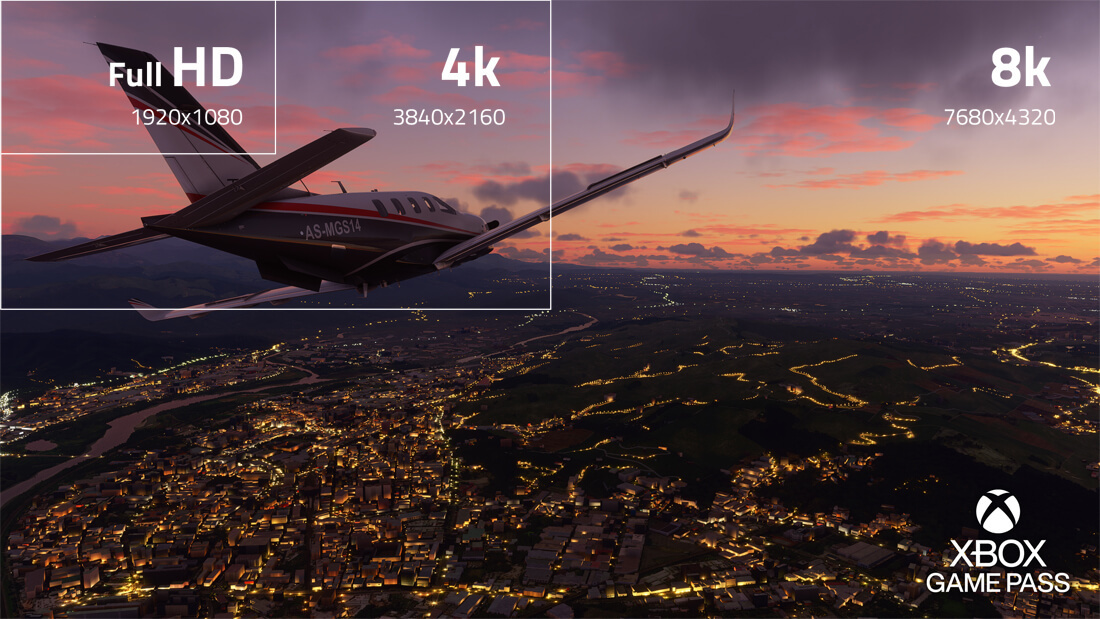 Clear 8K images displaying finer details.