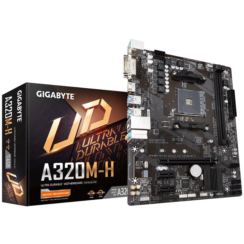 Gigabyte a320m h подключение