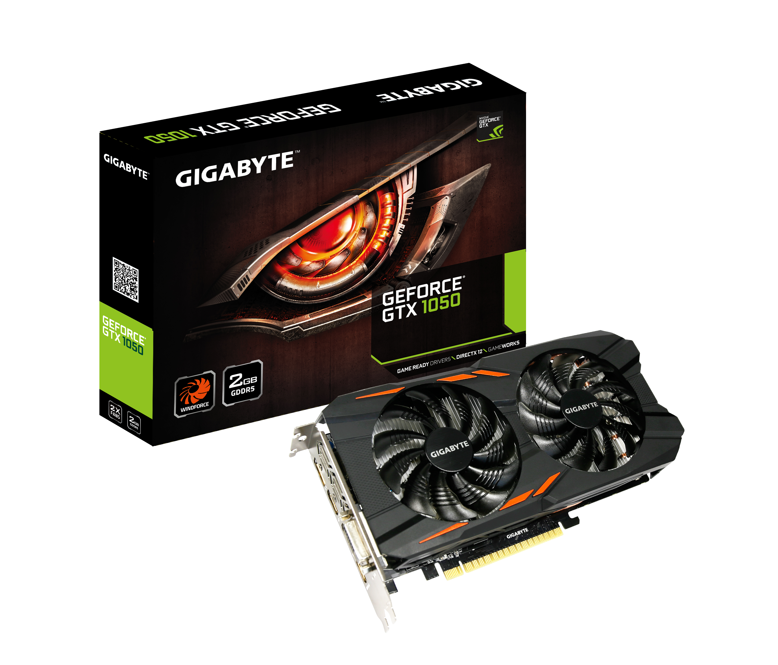 GeForce GTX 1050 Windforce 2G Key Features Graphics Card