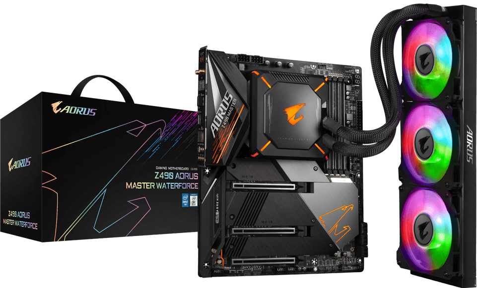Tarjetas Madre - Z490 AORUS MASTER WATERFORCE