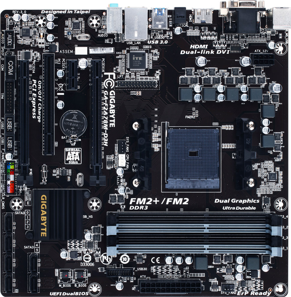 GA-F2A78M-D3H (Rev. 3.0) マザーボード 仕様 - GIGABYTE Japan