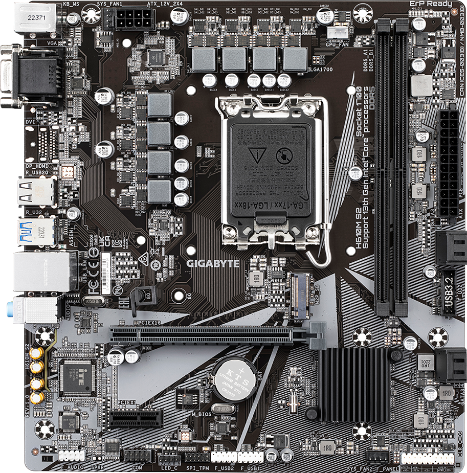H610M S2 (Rev. 1.0) Motherboard - GIGABYTE Global