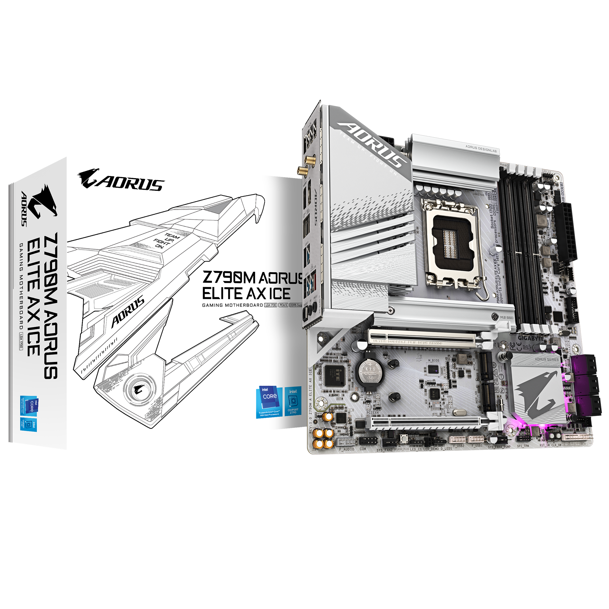 Gigabyte B650 AORUS ELITE AX ICE - Carte mère Gigabyte sur