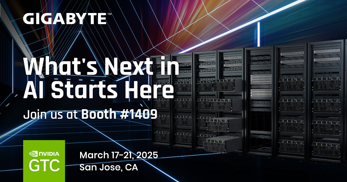 Giga Computing Showcases Rack Scale Solutions at NVIDIA GTC 2025, Featuring Support for New NVIDIA Blackwell  Ultra Platform&nbsp;