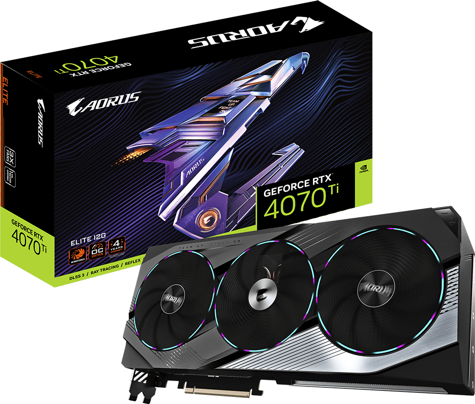 グラフィックボード・グラボ・ビデオカード GIGABYTE GeForce RTX 4070ti AORUS ELITE 33487