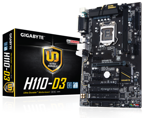 Gigabyte h110 d3 подключение