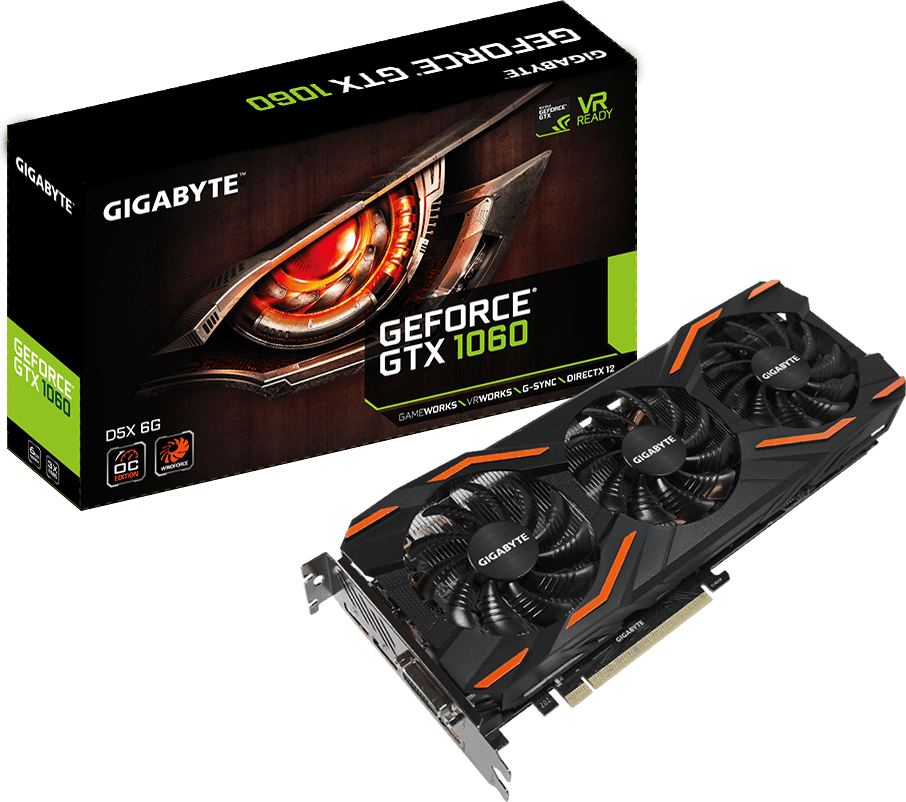 كروت الجرافيك - GeForce® GTX 1060 WINDFORCE OC D5X 6G