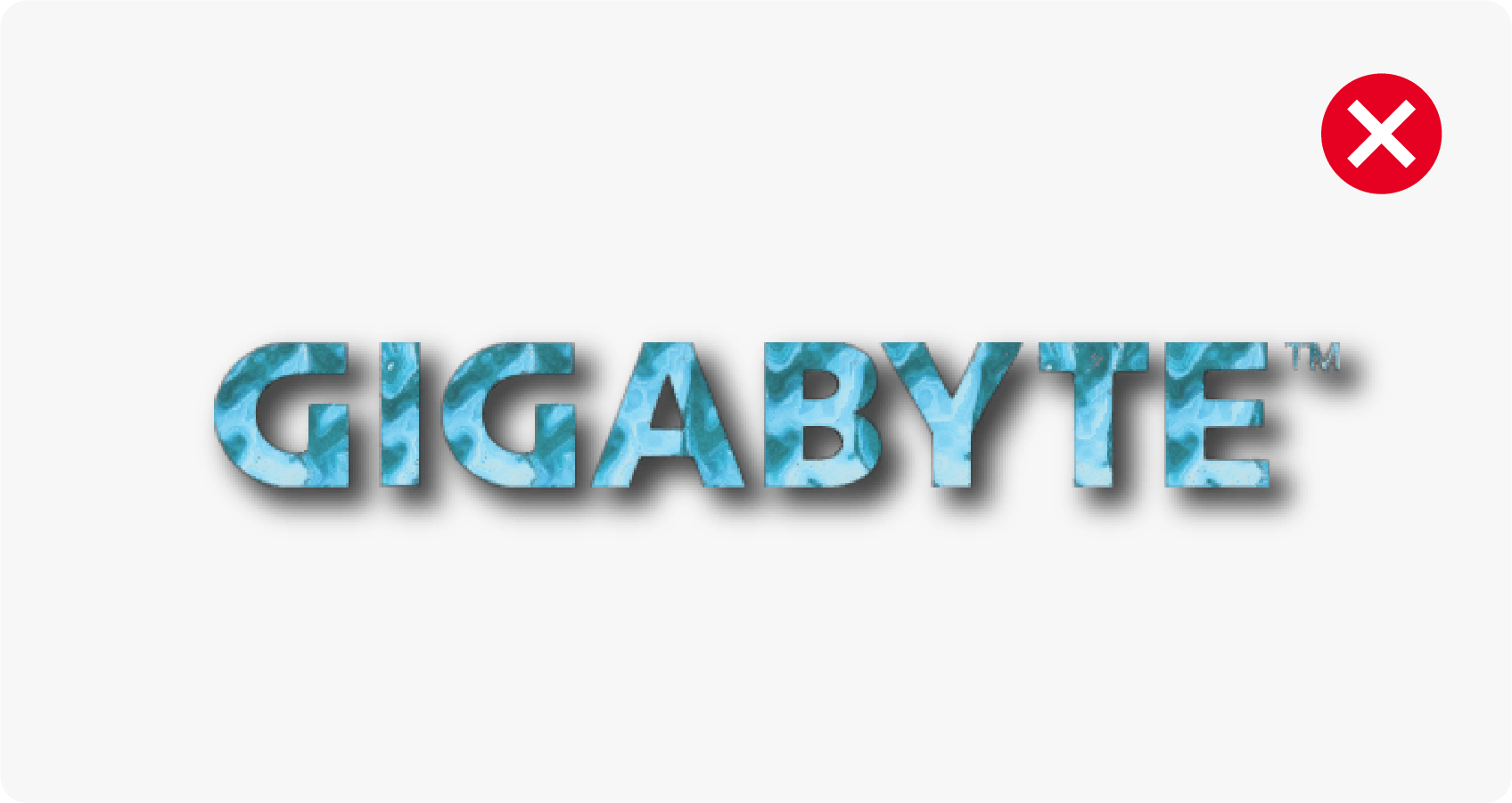 Do not apply effects to the logo or stylize it