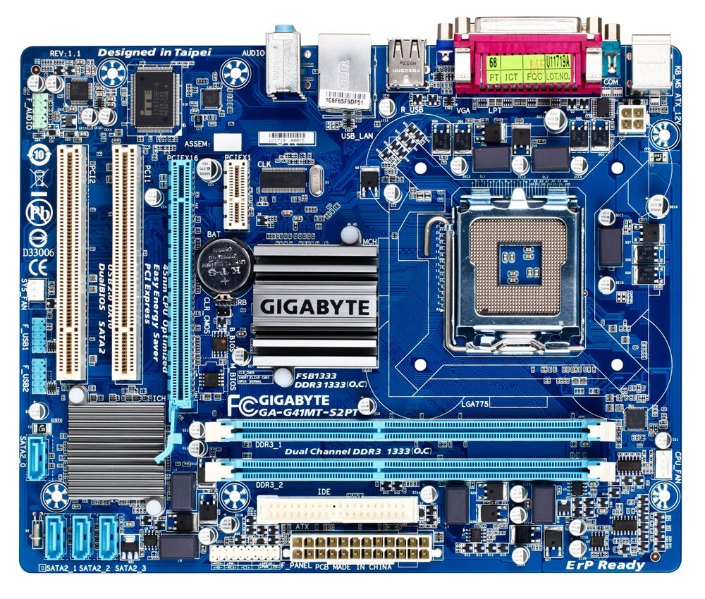 GIGABYTE GA-G41MT-S2PT for Intel LGA775 Micro ATX Motherboard DDR3 8GB Mainboard 