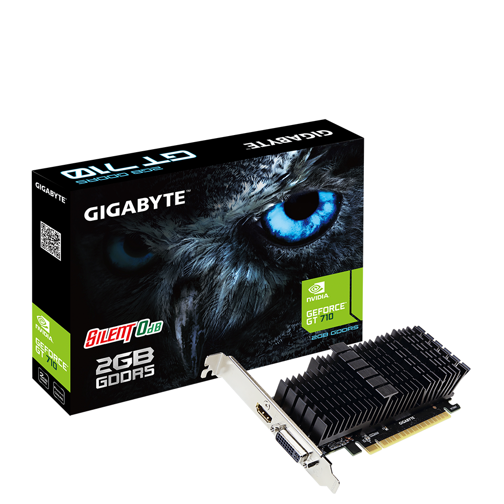 Gigabyte GeForce GT 710 2GB Graphic Cards and Support PCI Express 2.0 X8  Bus Interface. Graphic Cards GV-N710D5-2GL