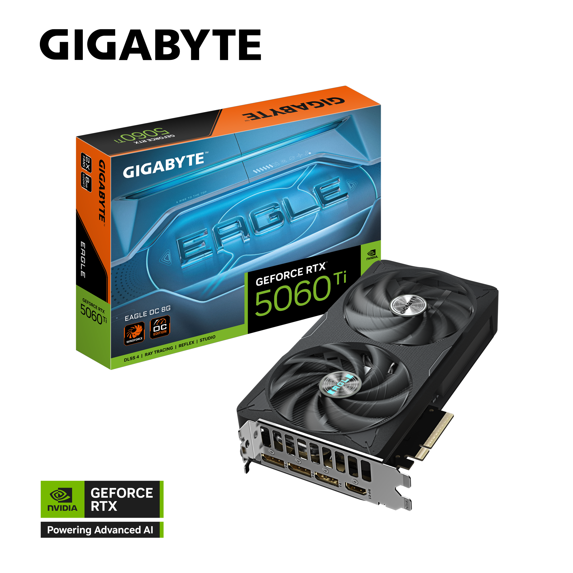 GeForce RTX™ 5060 Ti EAGLE OC 8G｜AORUS - GIGABYTE Brasil