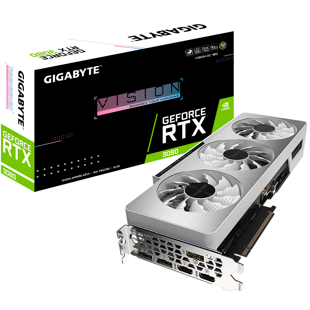 GeForce RTX 3080 10GB 動作確認済 BTO取外し GeForce RTX™ 3080 VISION OC 10G｜AORUS - GIGABYTE Global