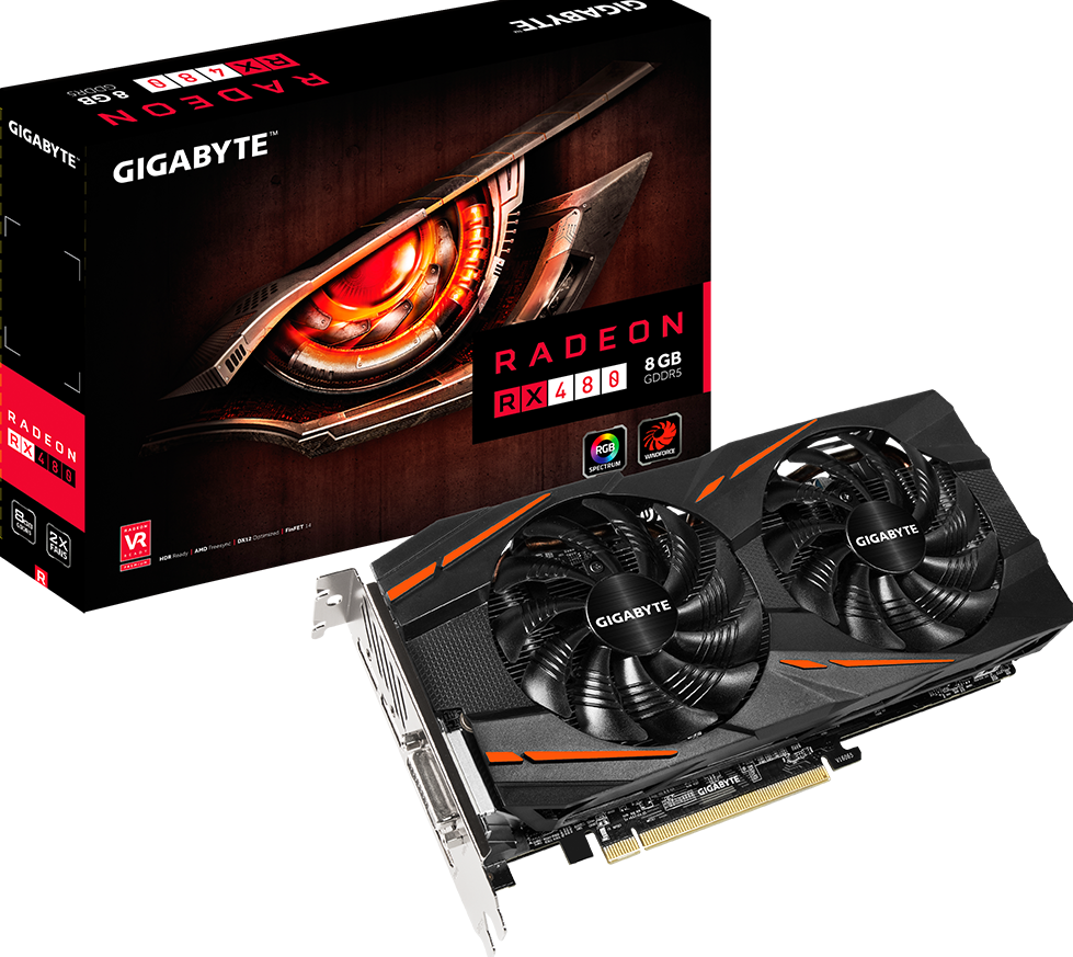 Karty graficzne - Radeon™ RX 480 WINDFORCE 8G