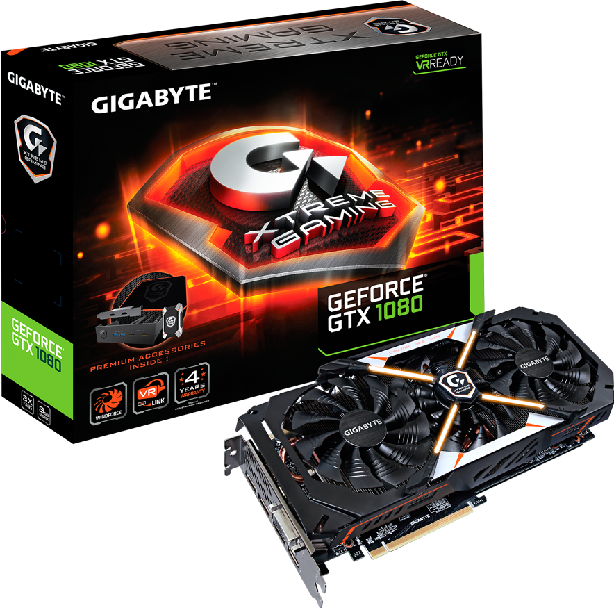 Graphics Card - GeForce® GTX 1080 Xtreme Gaming Premium Pack 8G
