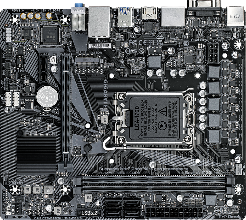H610M S2H V3 DDR4 (Rev. 1.0) Motherboard - GIGABYTE Global