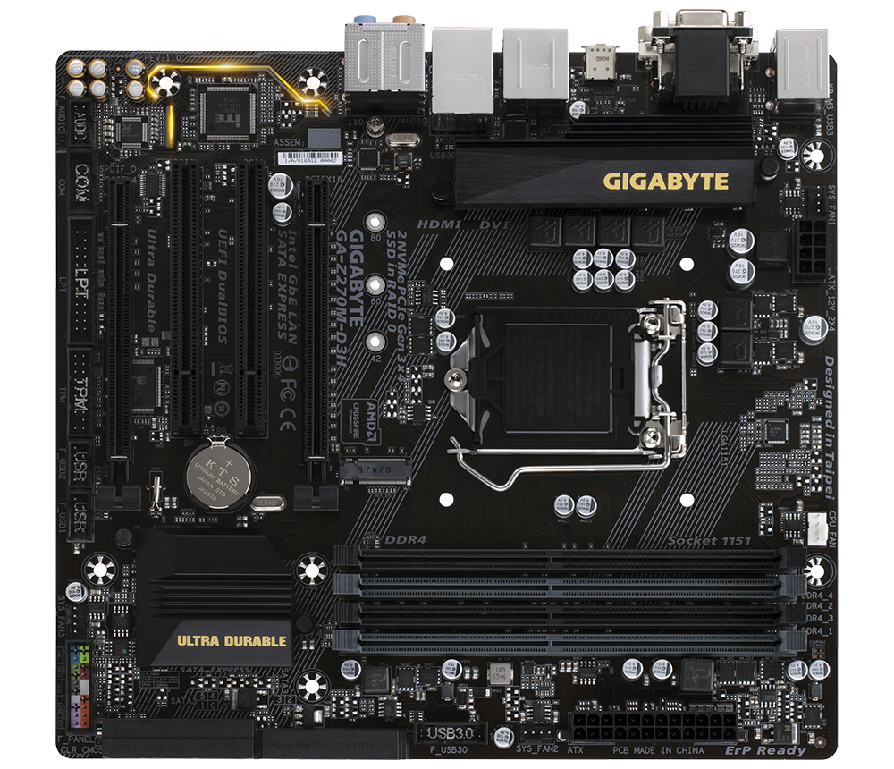 【CPU付/メモリ付き】GIGABYTE GA-H170M-D3H マザーボード Amazon | Gigabyte GA-H170M-D3H motherboard | GIGABYTE