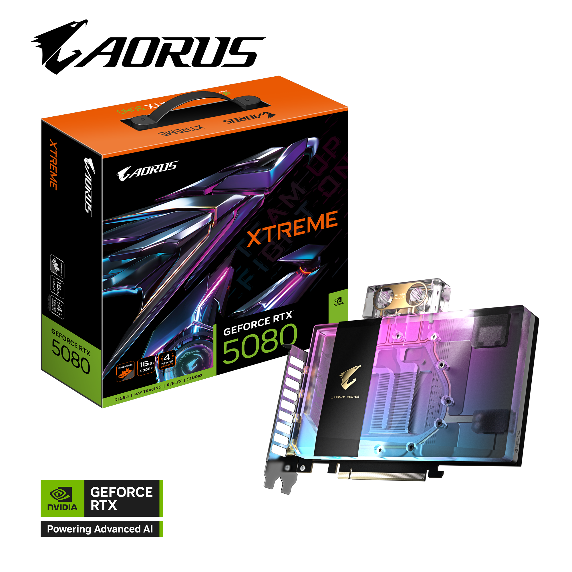 AORUS GeForce RTX™ 5080 XTREME WATERFORCE WB 16G｜AORUS - GIGABYTE