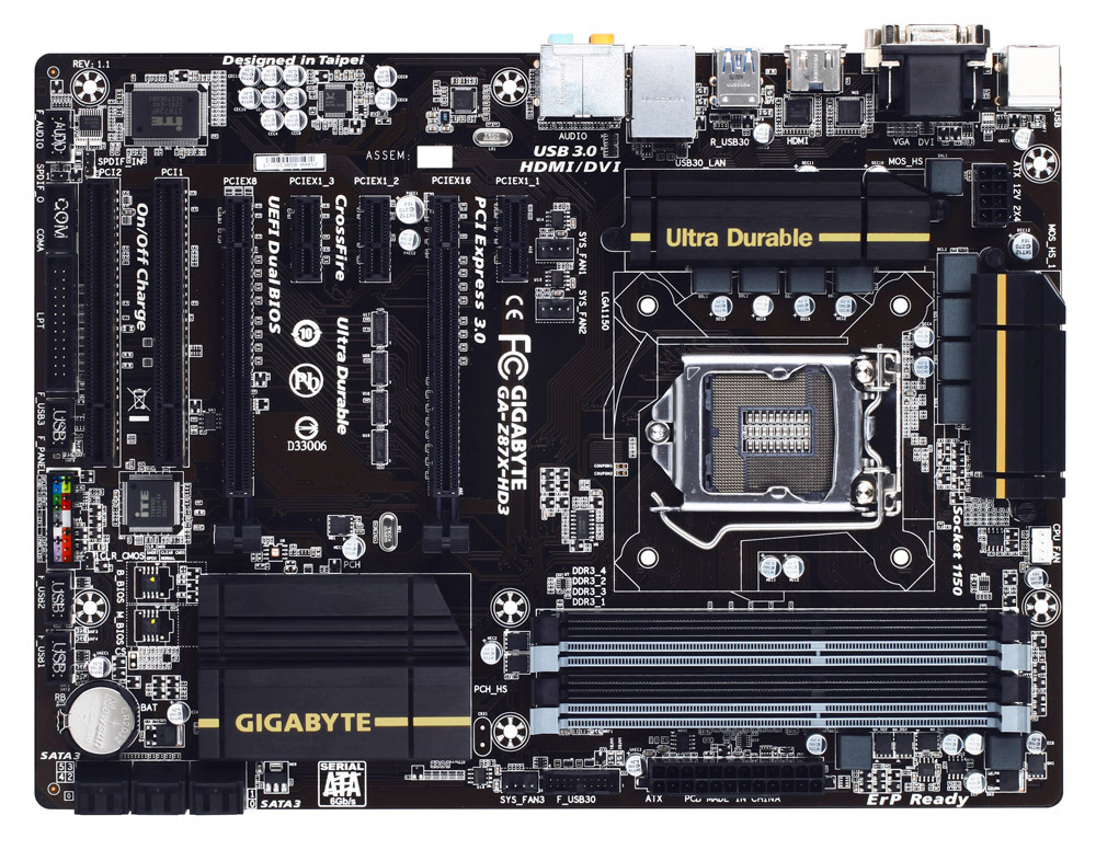 マザーボード Z87X-D3H + i5-4570 + R2GOLD + DDR3-16GB GA-Z87X-D3H (Rev. 1.x) Motherboard - GIGABYTE Global