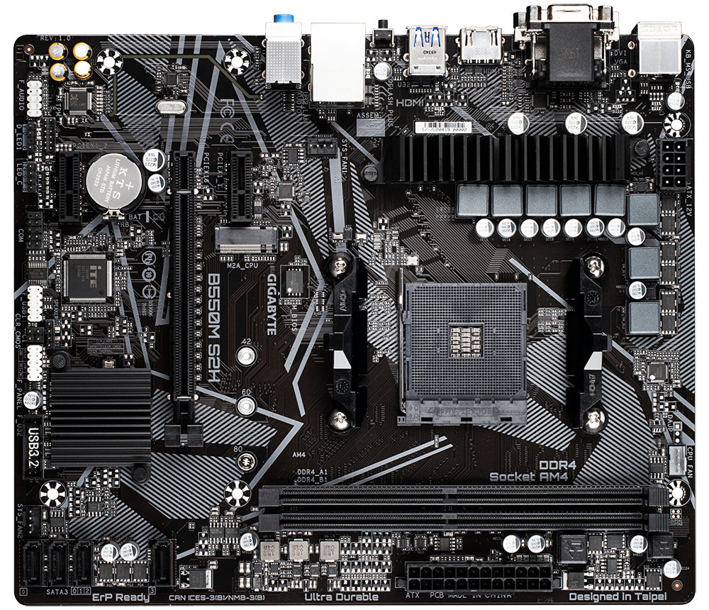 GIGABYTE　B550M S2H　AM4 GIGABYTE B550M S2H AMD Socket AM4