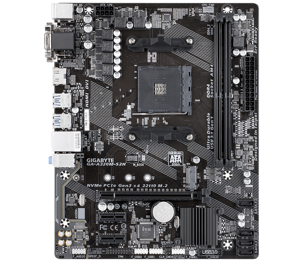 GIGABYTE A320M S2H Motherboard AORUS GIGABYTE Global