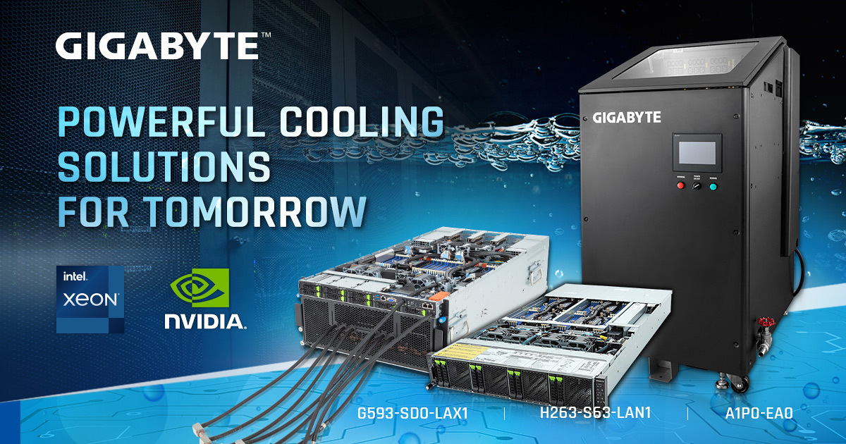 GIGABYTE Extends Its Advanced Cooling Portfolio Ahead of SC23 for Improved Efficiency and Sustainability in Data Centers