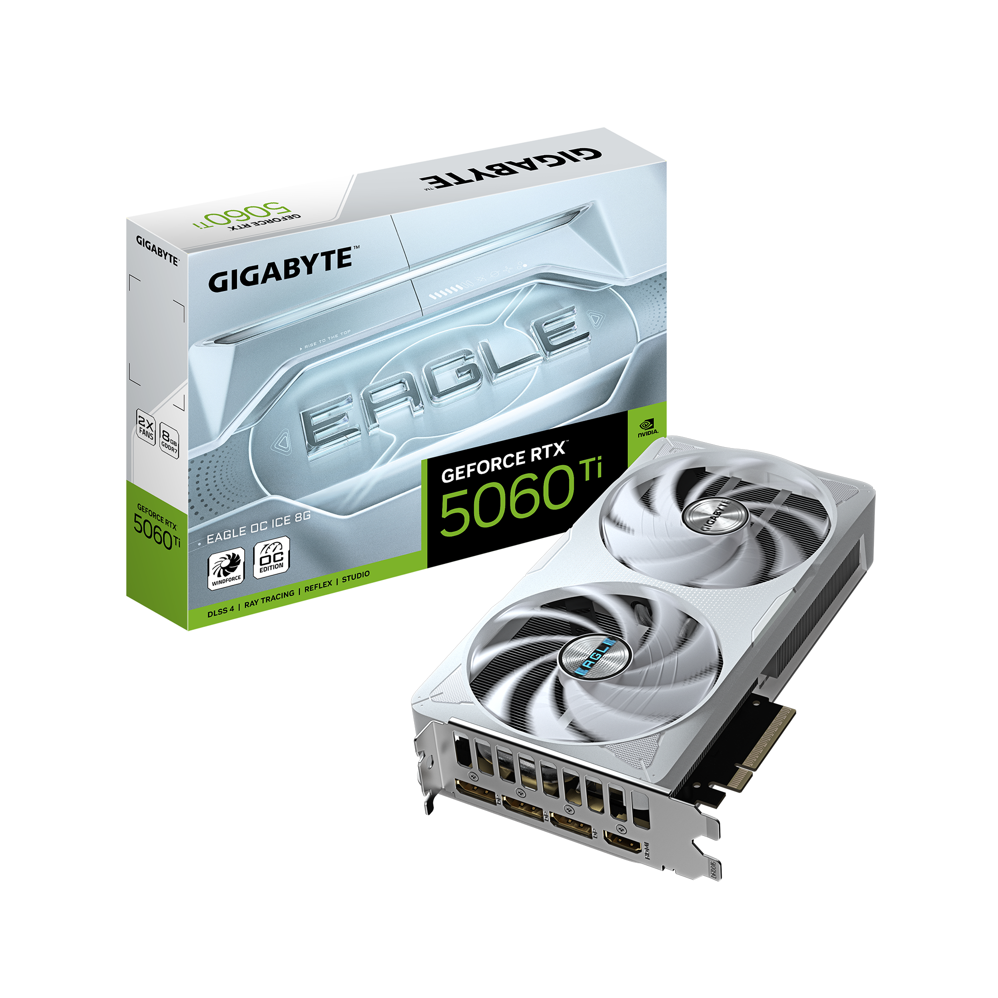 GIGABYTE - GIGABYTE製グラボ　GV-N506TEAGLE OC-8GD　PCIExp 8GB GeForce RTX™ 5060 Ti EAGLE OC ICE 8G Key Features | Graphics
