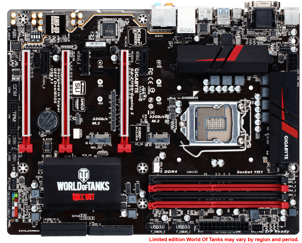 GA-Z170X-Gaming 3-EU (rev. 1.0) Overview | Motherboard
