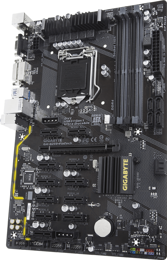 未開封・未使用品 GIGABYTE B250-FINTECH マザーボード GA-B250-FinTech (Rev. 1.0) Motherboard Specifications - GIGABYTE