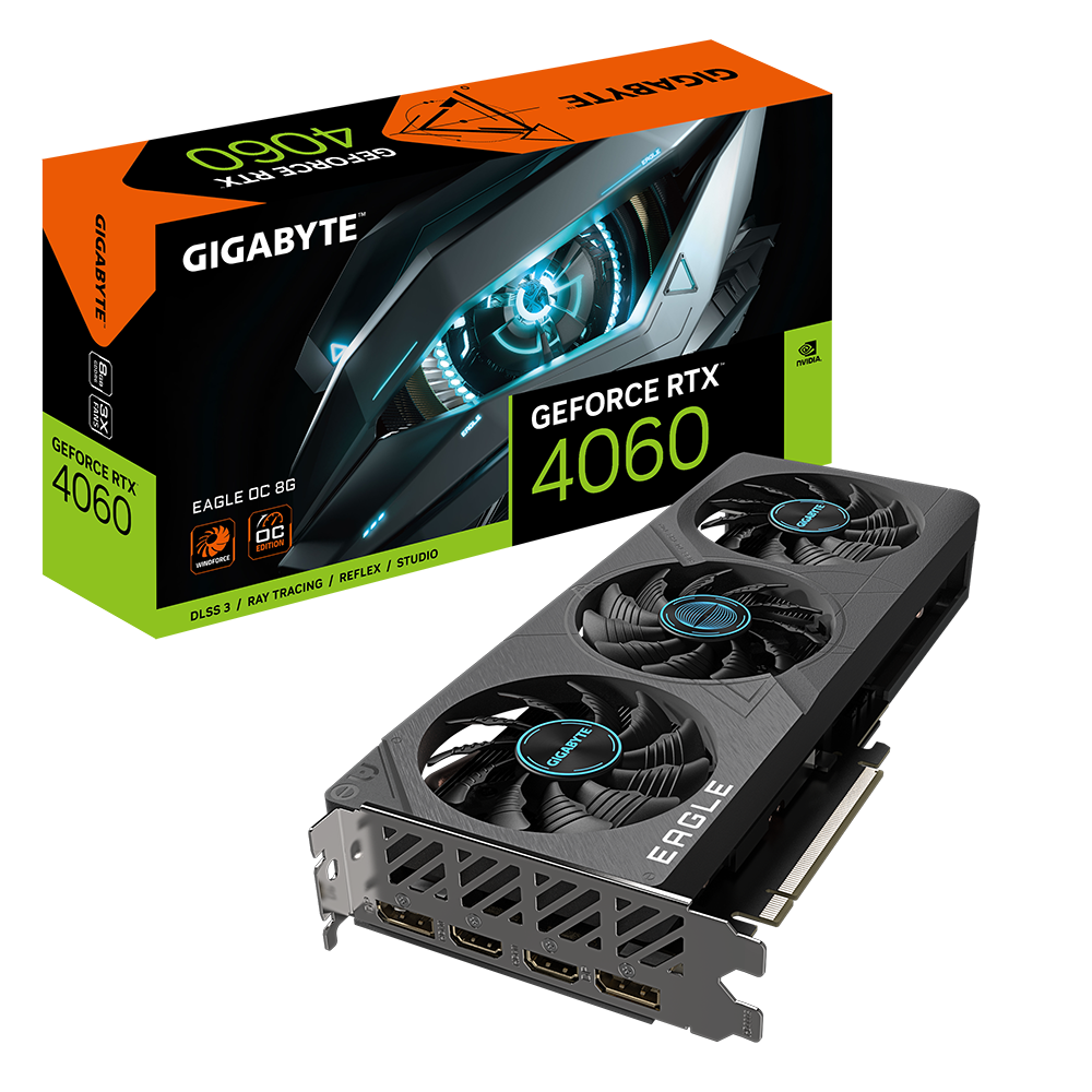 Gigabyte NVIDIA GeForce RTX 4060 Low Profile Overclocked Triple Fan 8GB  GDDR6 PCIe 4.0 Graphics Card - Micro Center
