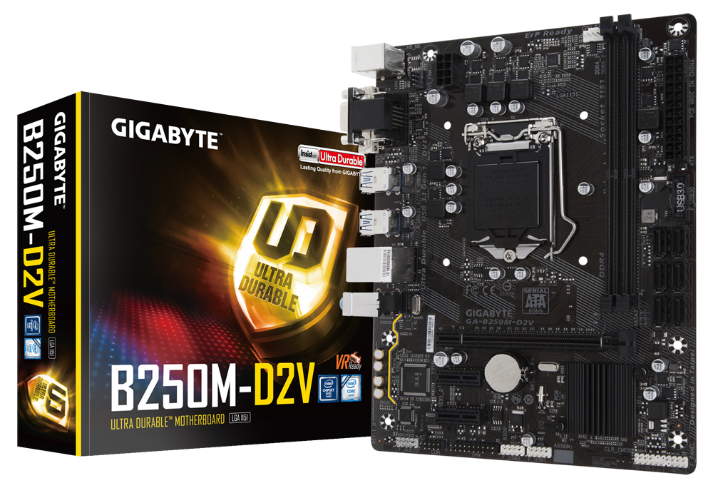 卓抜 GIGABYTE GA-B250M-D2V マザーボード Intel B250 LGA 1151 Micro ATX