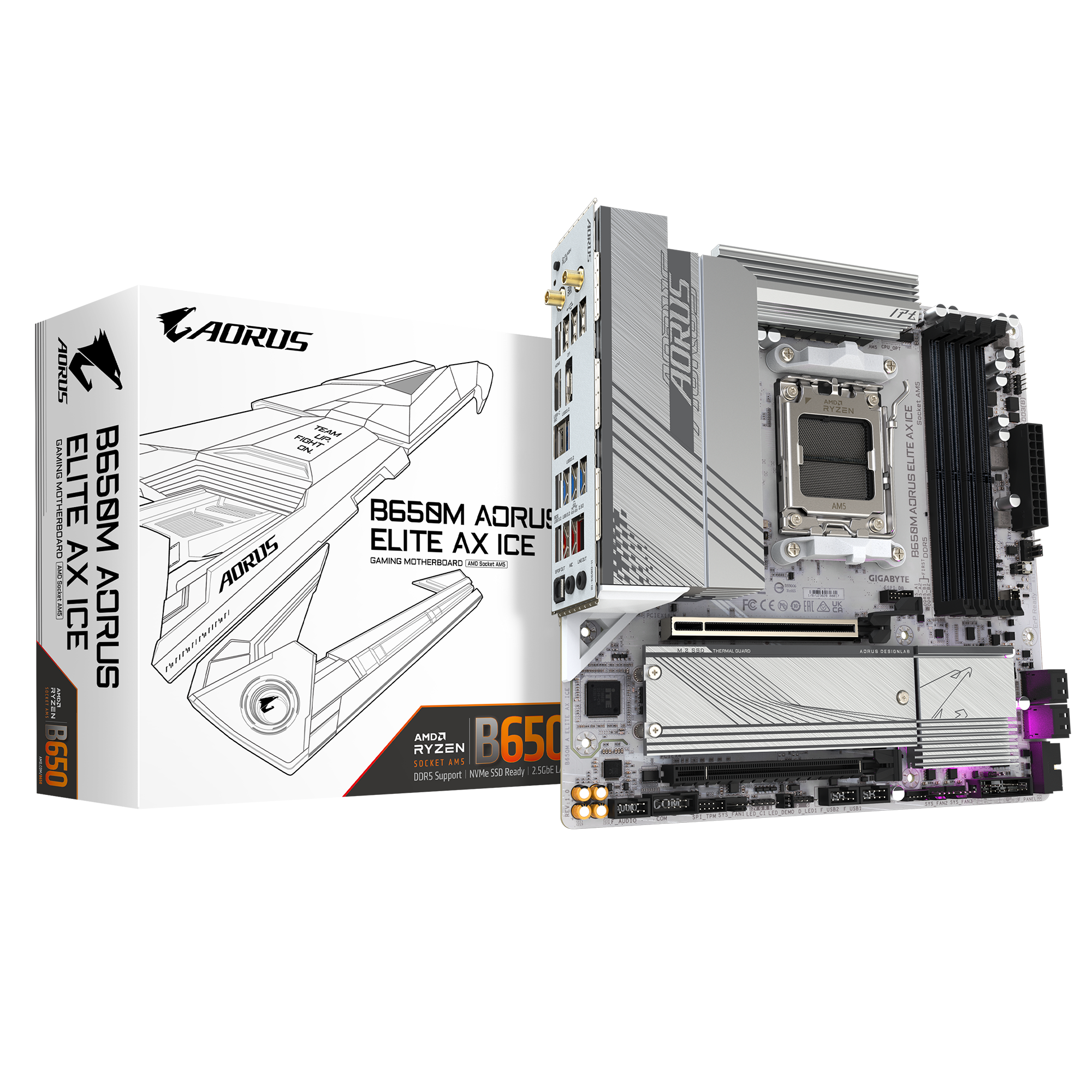 ホワイトB650M AORUS ELITE AX ICE