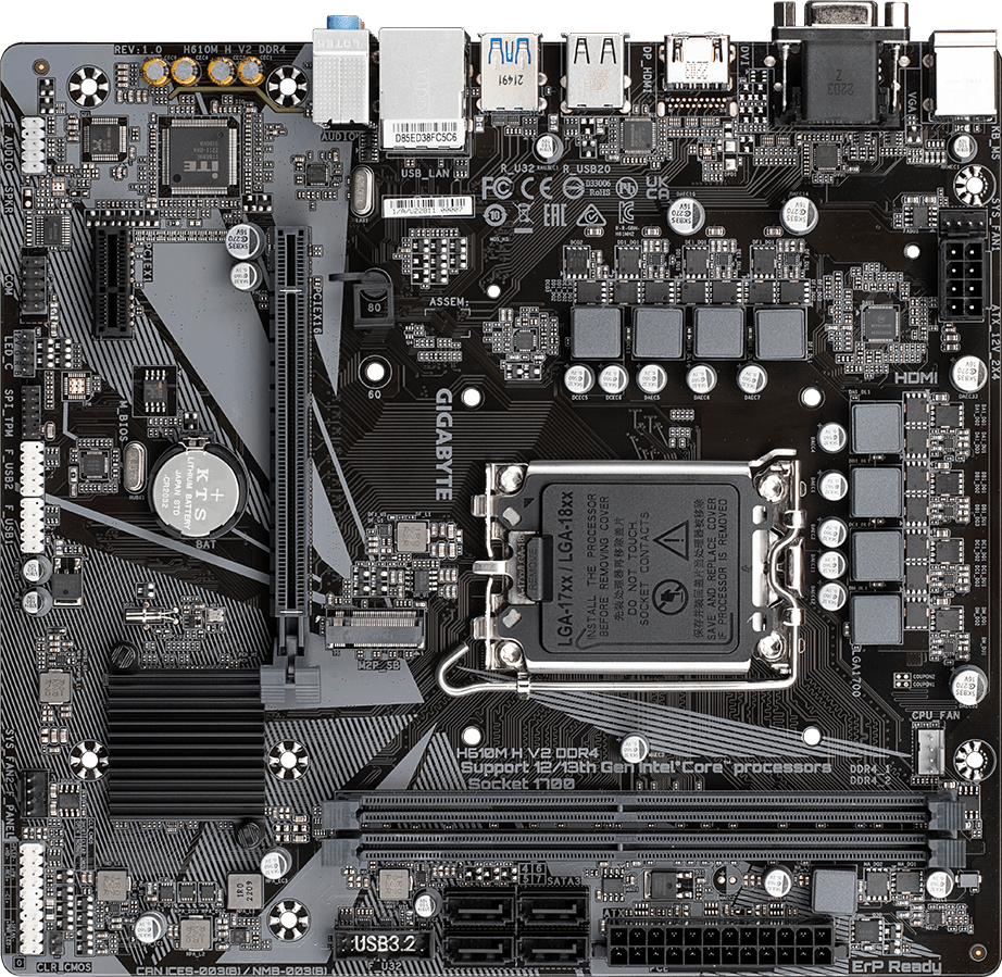 H610M H V2 DDR4 (Rev. 1.0) Motherboard - GIGABYTE U.S.A.