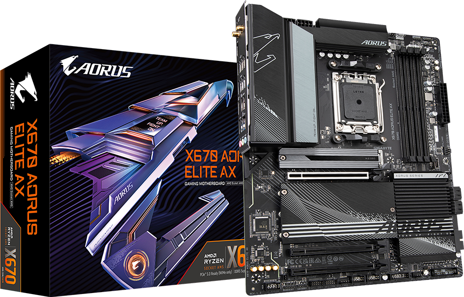【美品】GIGABYTE X670 AORUS ELITE AX X670 AORUS ELITE AX (Rev. 1.3) マザーボード - GIGABYTE Japan