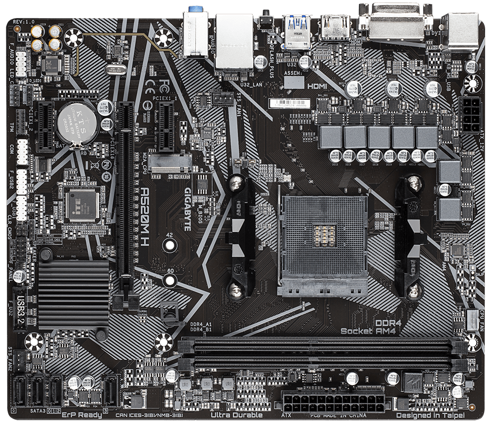 A520M H (rev. 1.x) Key Features | Motherboard - GIGABYTE Global