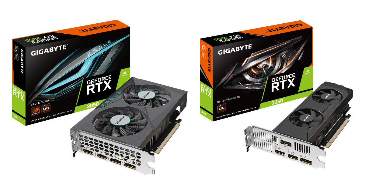 GIGABYTE lance les cartes graphiques GeForce RTX 3050 6G