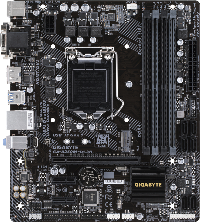 GA-B250M-DS3H (Rev. 1.0) Motherboard - GIGABYTE Global