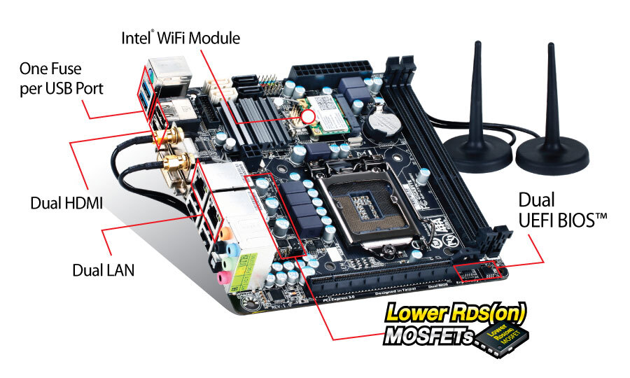 GIGABYTE - GIGABYTE Mini ITXマザーボード GA-Z77N-WIFI Rev.1.0 GA-Z77N-WIFI (rev. 1.0) Gallery | Motherboard - GIGABYTE Global