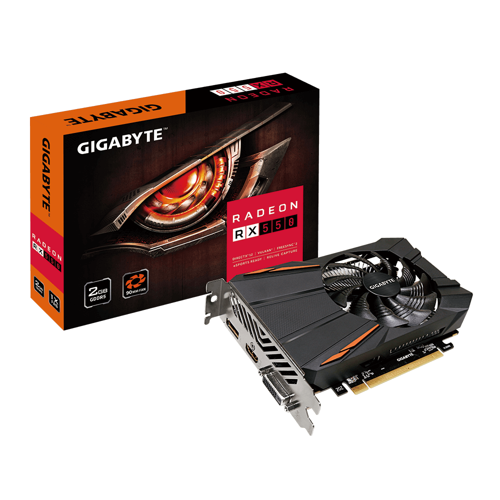 Graphics & Video Cards Gigabyte Radeon RX550 D5 2GB Graphics Card for
