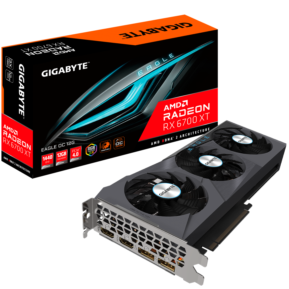EAGLE | GIGABYTE Radeon™ XT Key RX Graphics Card 6700 Features 12G - OC Global