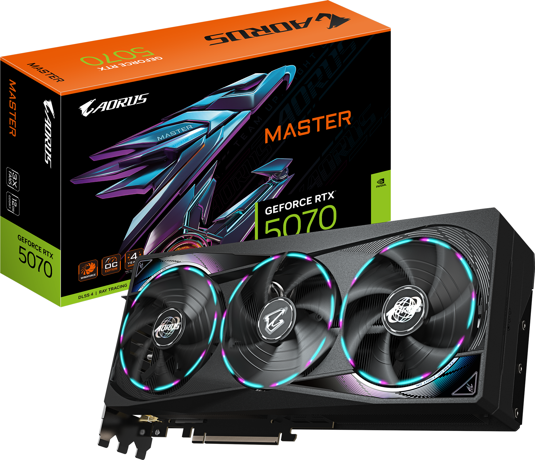 GIGABYTE NVIDIA Geforce RTX5070 搭載 AORUS GeForce RTX™ 5070 MASTER 12G - GIGABYTE Japan