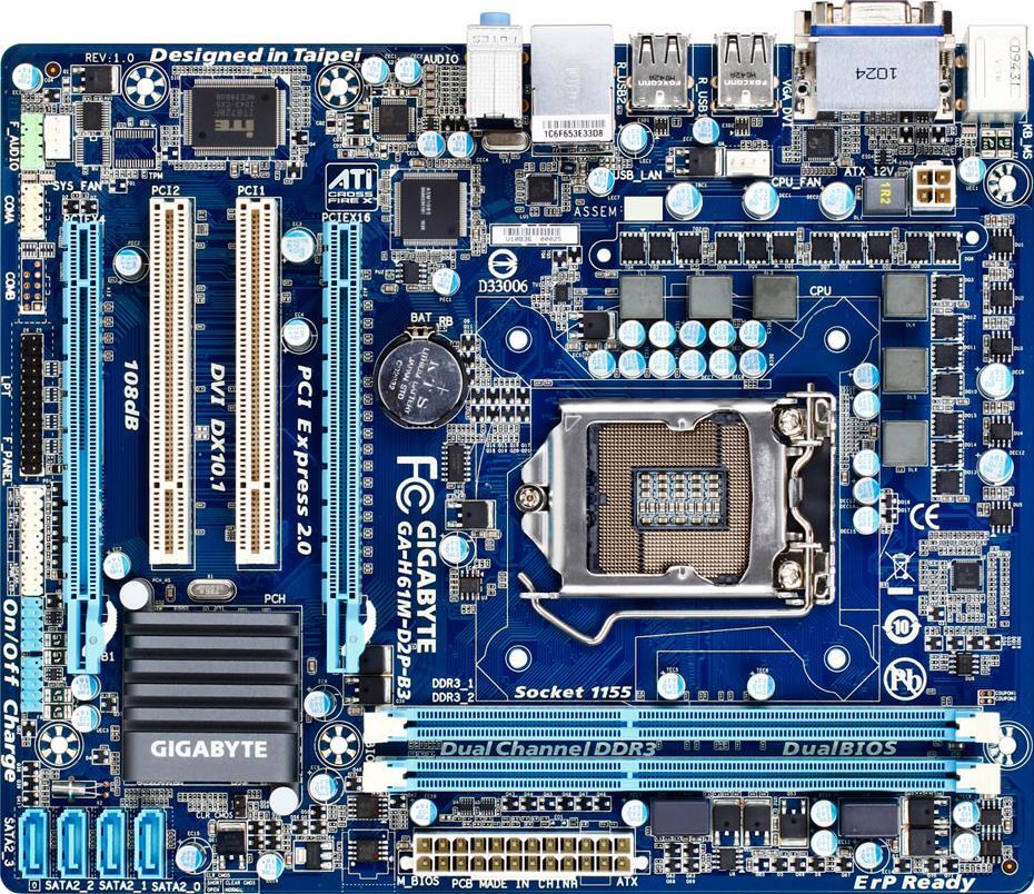 Motherboard - GA-H61M-D2P-B3