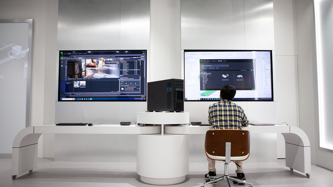 Architecture Digital Display and Training Center exhibition area for "distance education and 3D design collaboration"
